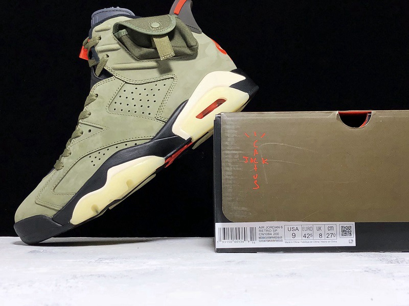Travis Scott x AJ6 Medium Olive(CN1084-200)